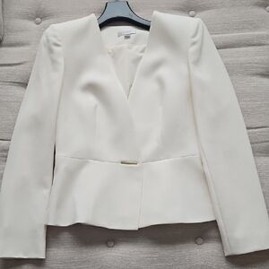 Elegant White Women's Blazer